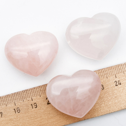 Розовый кварц, сердце, размер около 25*30 мм, цена за 1 шт