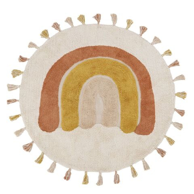 Стираемый коврик Nattiot Rainbow Toffee (Ø110 см), хлопок, мультиколор