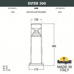 Наземный низкий светильник Fumagalli Ester DS1.563.000.WXD1L