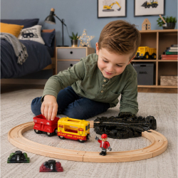 BRIO 36130 «Деревянная дорога с камнями, меняющими цвет, 14 деталей» 36130 — фото 9