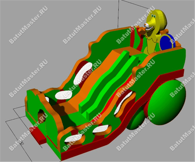 Батут-горка "Лев" 13*7.5*10 м