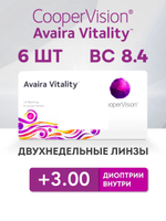 Двухнедельные контактные линзы Avaira Vitality (уп. 6 линз)