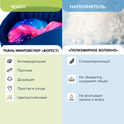 Лежанка ZOOEXPRESS "Космос" круглая, синяя - 43х16 см