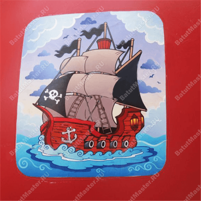 Большой надувной батут-горка "Корабль флибустьеров" 14*6*6 м