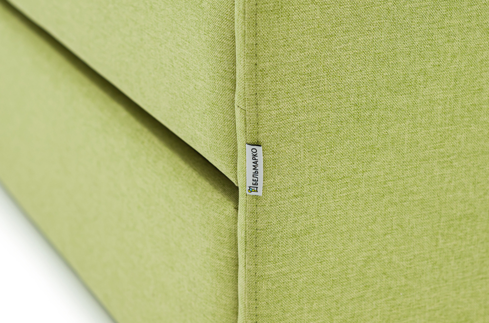 Детская мягкая кровать с ящиком Бельмарко Letmo авокадо рогожка