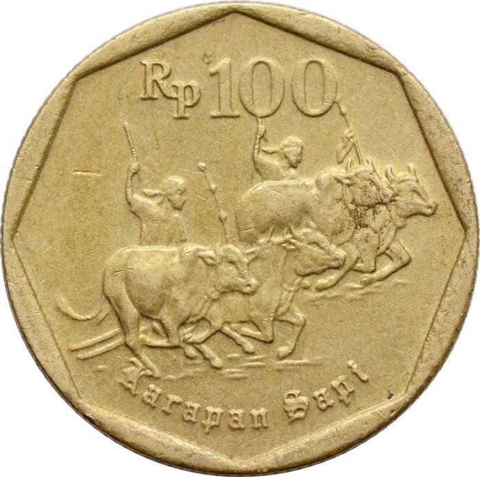 100 рупий 1991-1998 Индонезия