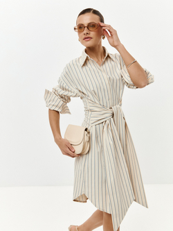 Платье-рубашка Саша в цвете озёрной прохлады