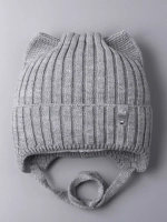 Шапка для девочки с ушками осенняя