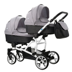 Коляска для двойни TWINAT DUO 19 (AroTeam) 05 (черный+св.серый)