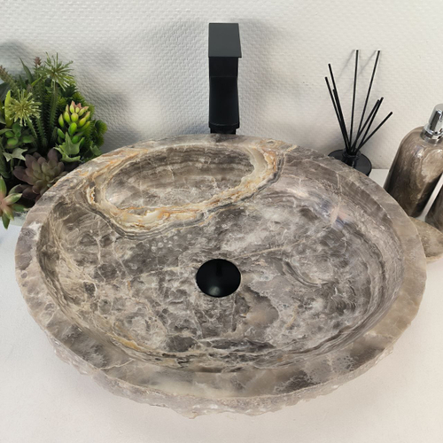 Раковина из оникса Erozy Grey EO-64731 52*42*14 0156
