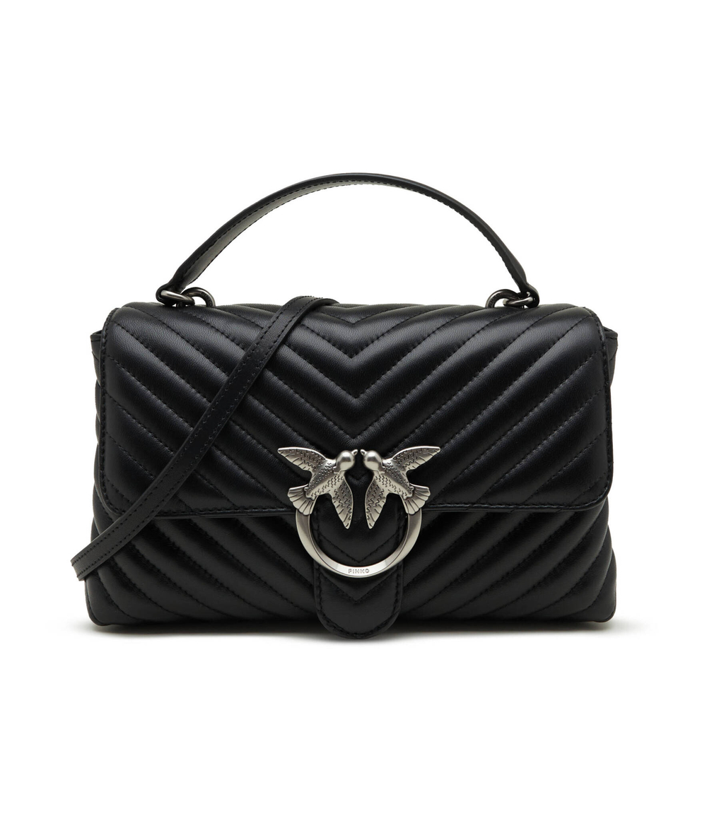 Кожаная сумка-мессенджер love lady puff classic Pinko - черный(100043 A0GK)