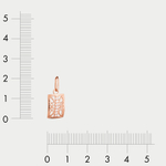 Женская подвеска из розового золота 585 пробы с фианитами (арт. 75027)
