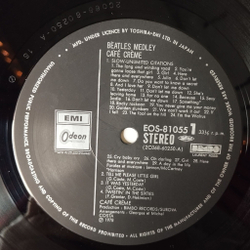 Винтажная виниловая пластинка LP Cafe Creme Beatles Medley (Japan 1978) (Obi)