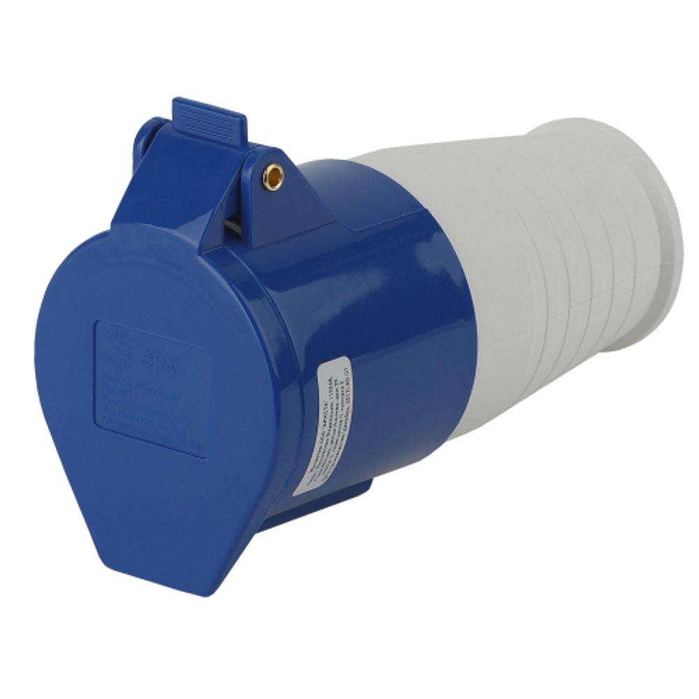 Розетка ЭРА R-32-2P-PE-IP44 переносная 223 2Р+РЕ 32А 220В IP44 | Силовые разъёмы