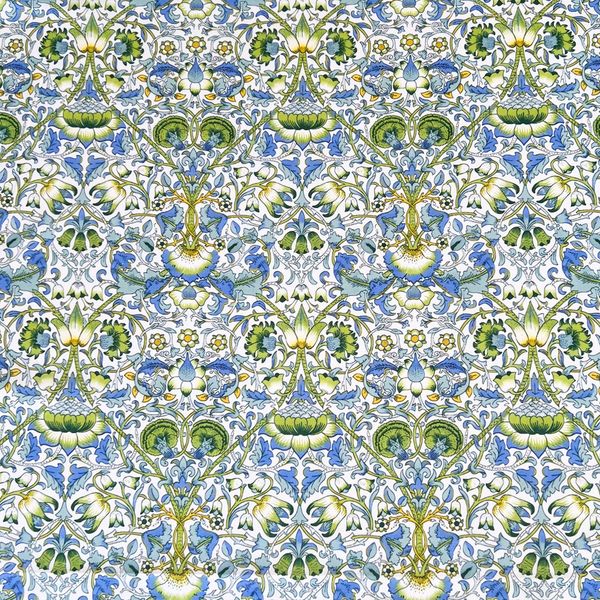 отрез 60 см , НЕБЕСНЫЙ ЛОТОС, У. МОРРИС, 100% хлопок Handmade Fabrics 1