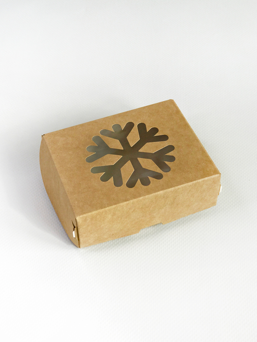 Коробка с окошком "Снежинка" 10 х 8 х 3,5 см