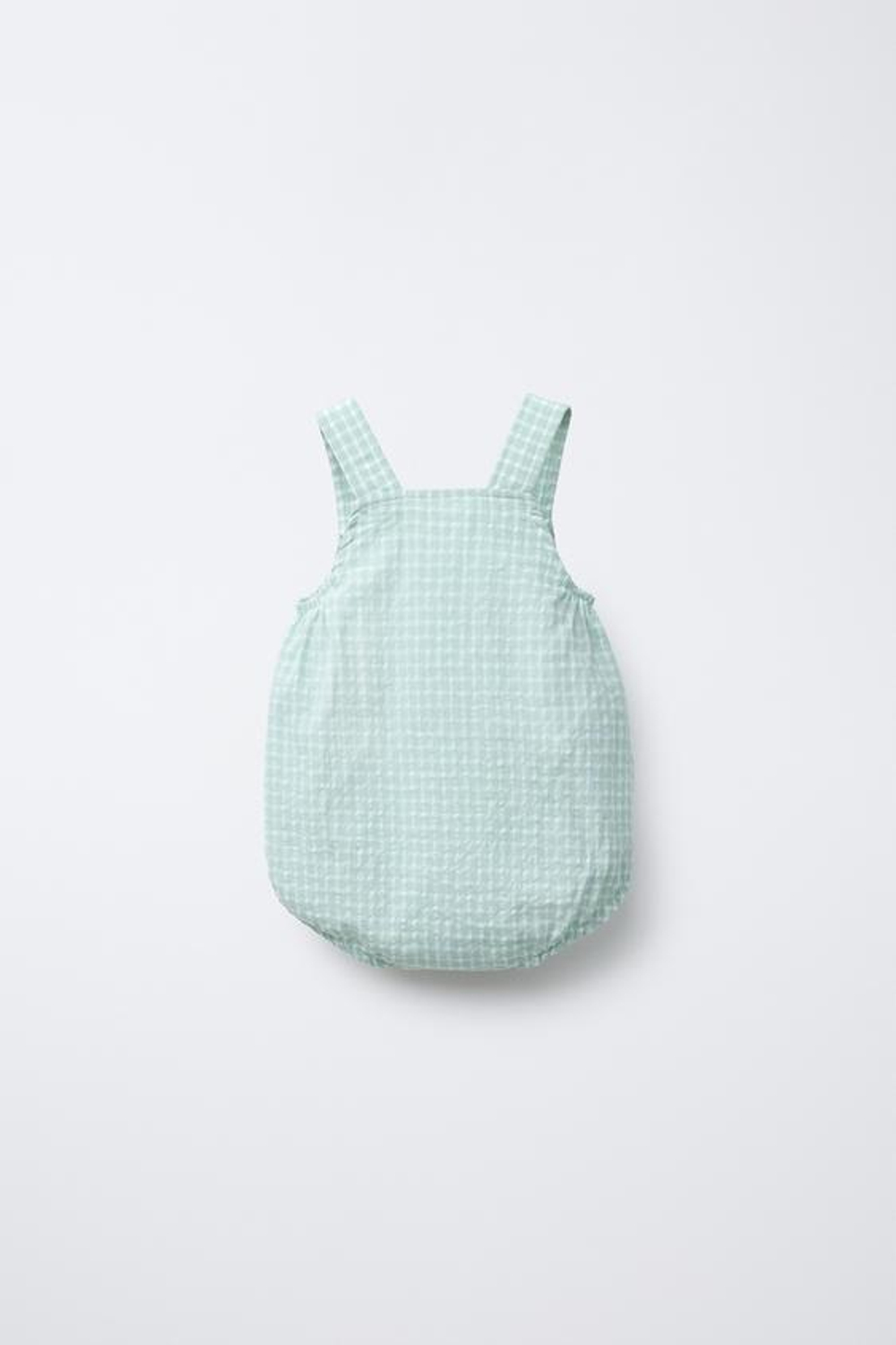 ZARA КОМБИНЕЗОН В КЛЕТКУ ВИШИ, ЦВЕТ МОРСКОЙ ВОЛНЫ