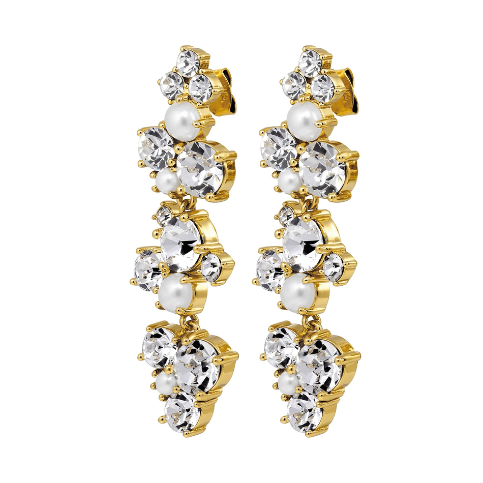 Серьги Dyrberg Kern MAYHEM SG CRYSTAL / WHITE PEARL 480042