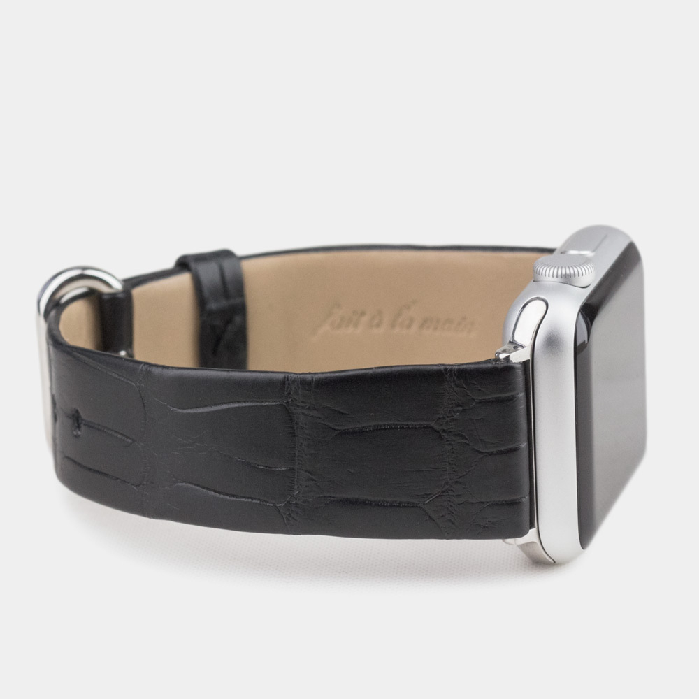 Ремешок кожаный для Apple Watch 40/41mm Classic черного цвета