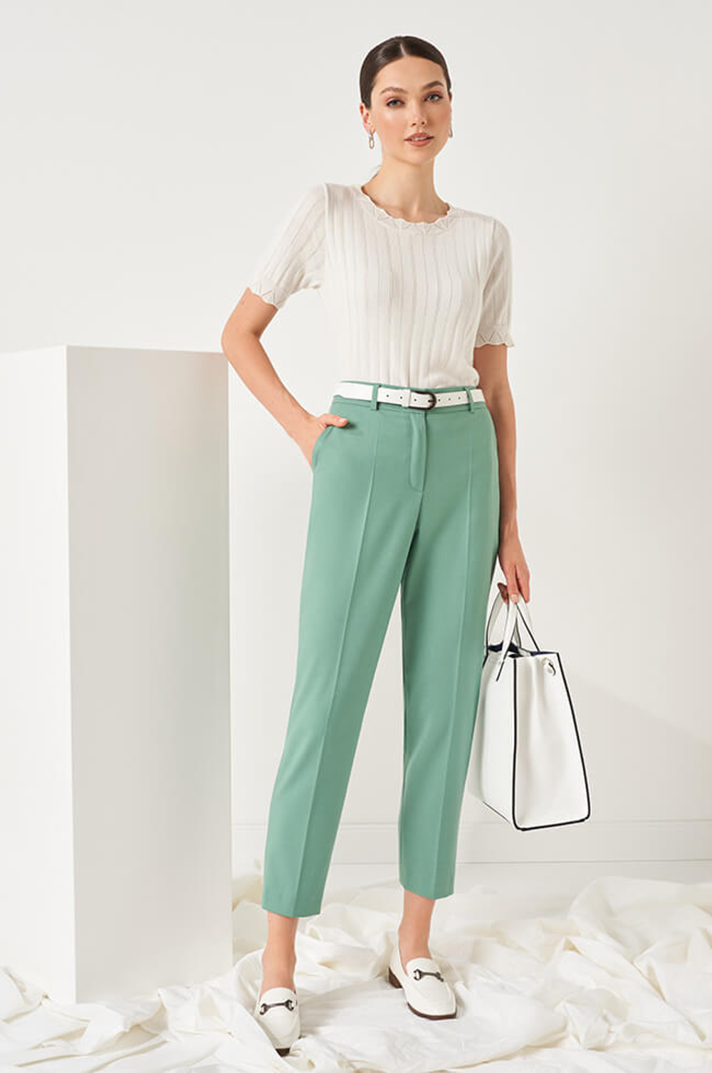 3959 Брюки женские (светло-зеленый)