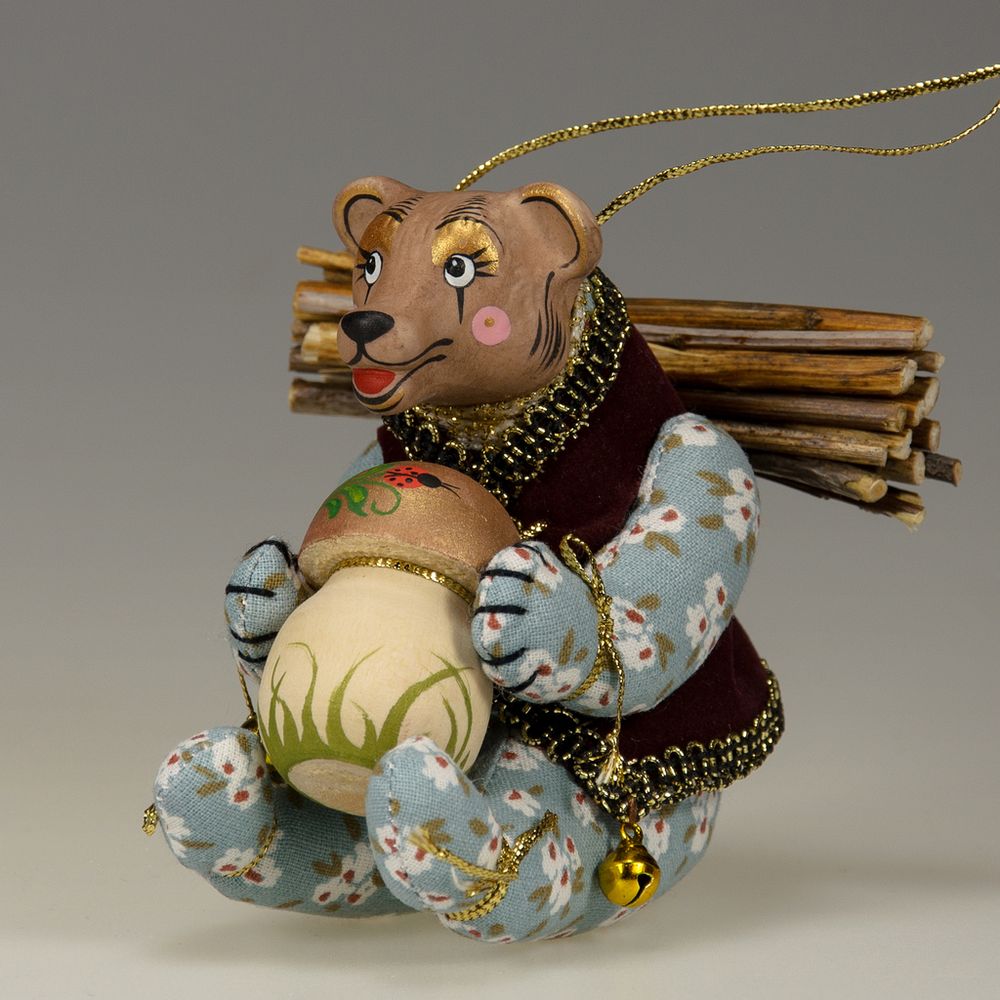 Ёлочная игрушка Медвежонок-Лесовичок