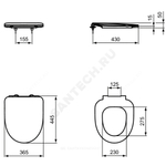 Сиденье для унитаза дюропласт микролифт I.life A Ideal Standard T467601