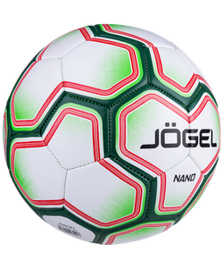 Мяч футбольный Nano №4, белый/зеленый