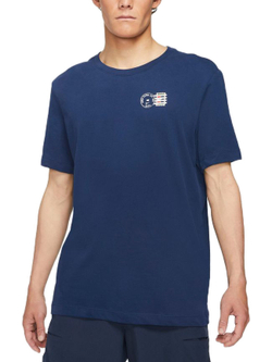 Футболка мужская теннисная Nike Court Dri-Fit Tee NYC Postcard - binary blue