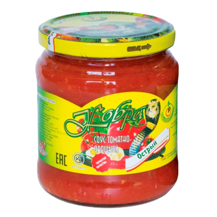 Соус томатно-овощной Кобра острый 440 мл