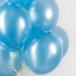 Шар (12''/30 см) Голубой, металлик, 100 шт.