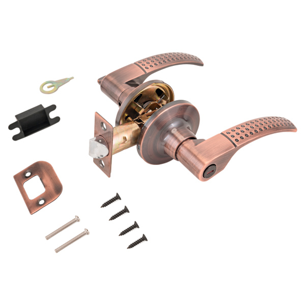 Замок ручка Медь с фиксатором 8510 ВК АС (20шт/уп)