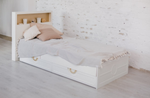 Кровать с ящиками Милан МДФ белый/белый 900*1900