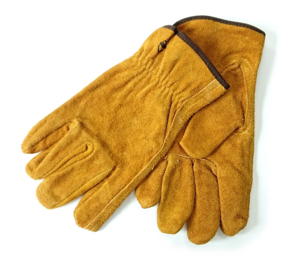 Перчатки желтые цельноспилковые короткие (2202)б 1/120