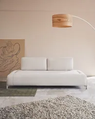 Модуль трехместного дивана Compo, бежевая синель, серый металл