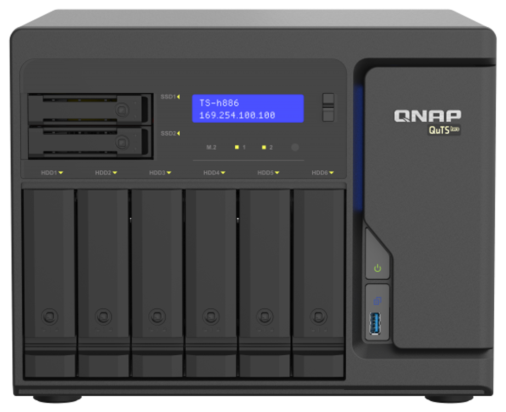 Сетевое хранилище QNAP TS-h886-D1622-16G