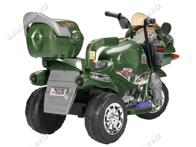 Детский трехколесный электромотоцикл "MalinaBay HT-99631В" зеленый