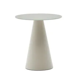 Приставной столик Wilshire Ø50х55 см серый, сталь, стекло