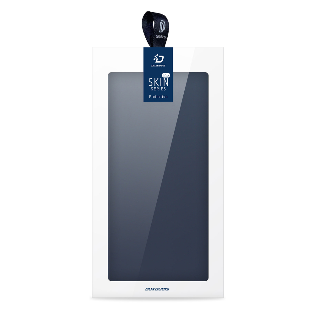 Чехол книжка синего цвета из кожи для Honor Magic 8 Pro, серия Skin Pro Series от Dux Ducis