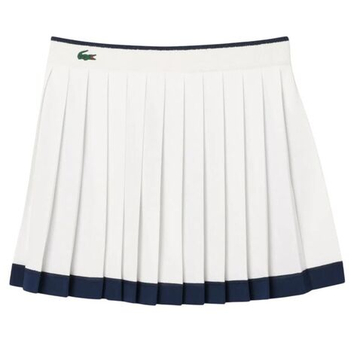Теннисная юбка Lacoste Ultra Dry Tennis Heritage Stretch - white/blue navy