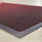 Коврик придверный КОЛЬЧУГА 45х75см. black+red