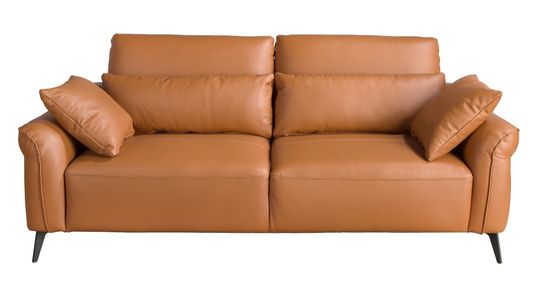 Диван 3-местный из коричневой кожи модель 6208 Angel Cerda