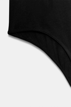 ZARA БОДИ С РУКАВАМИ ДО ЛОКТЯ, ЧЕРНЫЙ