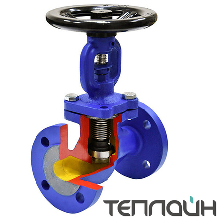 Вентиль запорный с сильфонным уплотнением АСТА В323-м-080-16-350 DN 15 PN 16 фланцевый