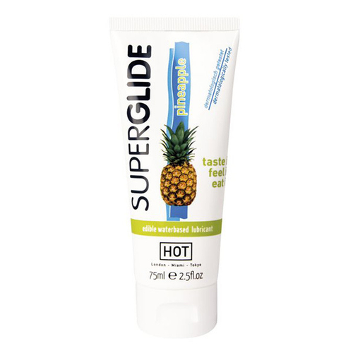 Съедобный лубрикант на водной основе с ароматом ананаса HOT Superglide 75мл