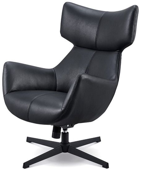 Кресло Total Black черная экокожа, ножка черный металл