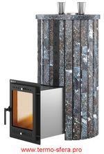 Печь для бани Эверест "Steam Master 44 INOX" Ламель Амфиболит, S-20