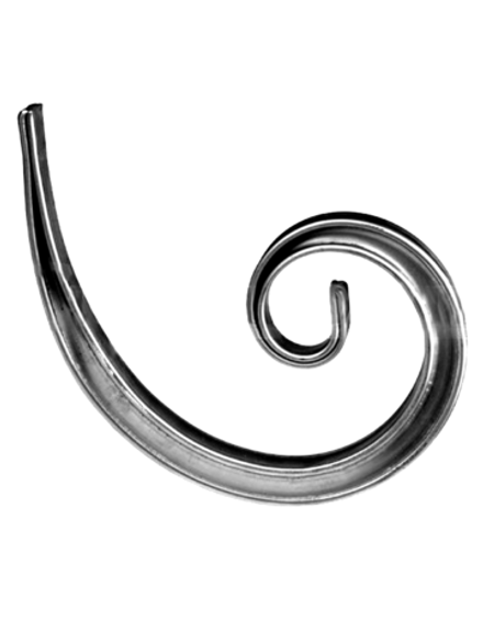 Кованый элемент вензель-запятая (129х210х1,2) мм, р-р материала Т15*15, вес 0,23 кг.