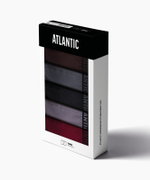Мужские трусы шорты Atlantic, набор из 5 шт., хлопок, коричневые + графитовые + чёрные + фиолетово-серые + каберне, 5SMH-004