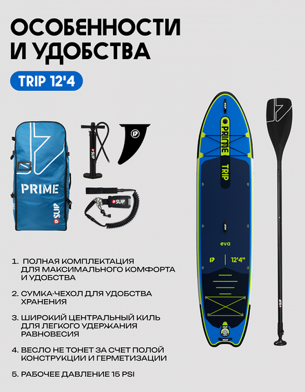 25 SUP PRIME 12&#39;4*33&quot;*6&quot; TRIP blue
