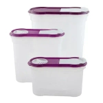 Банки для сыпучих продуктов, набор 3 шт, Стайл, 1,3л+2,2л+4,0л (комплект 8 шт)